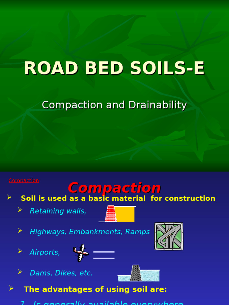 Compaction and Drainability of Road Bed Soils | PDF | Density | Soil