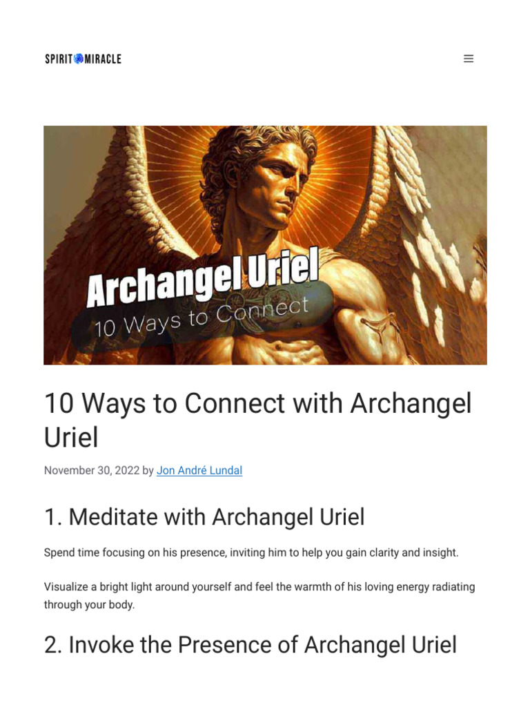 Access Uriel: The New Technique | PDF | Mantra | Archangel
