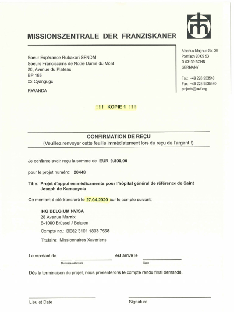 Confirmation | PDF