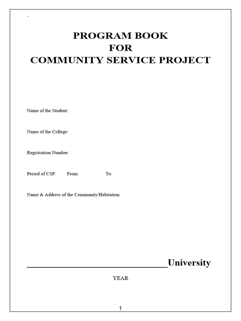 Community Service Project Report B.Tech | PDF | Survey Methodology ...