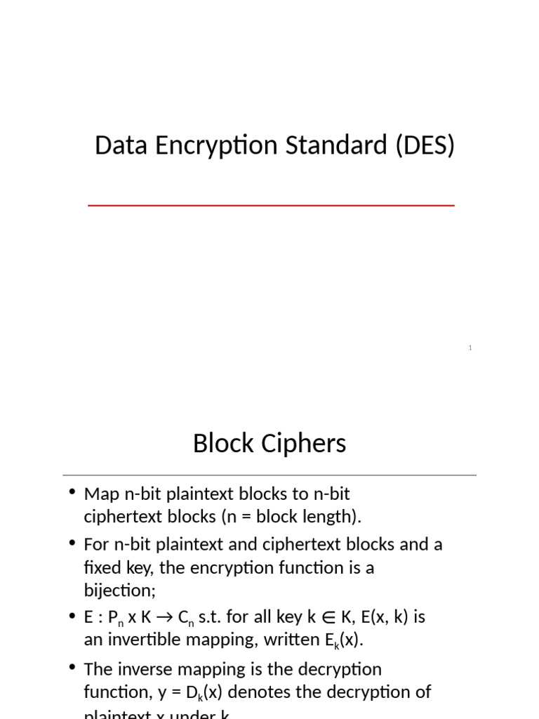 DES & Cipher Block Modes of Operations | PDF | Military Communications ...