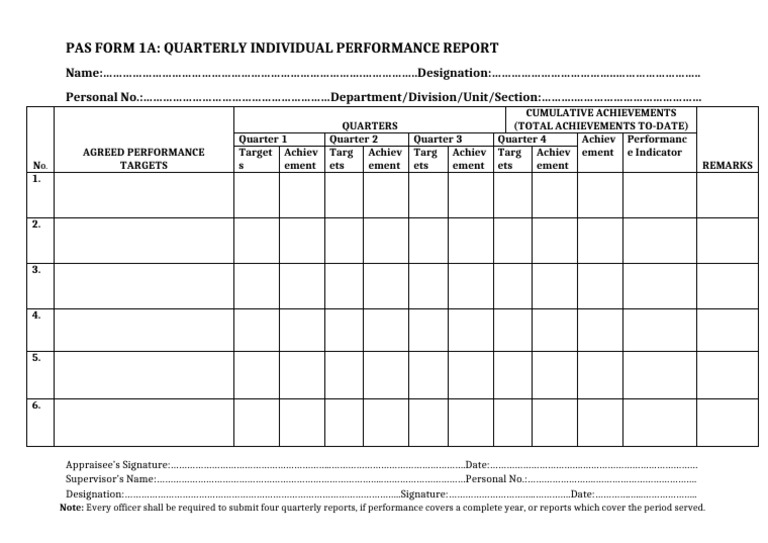 Pas Form 1a | PDF