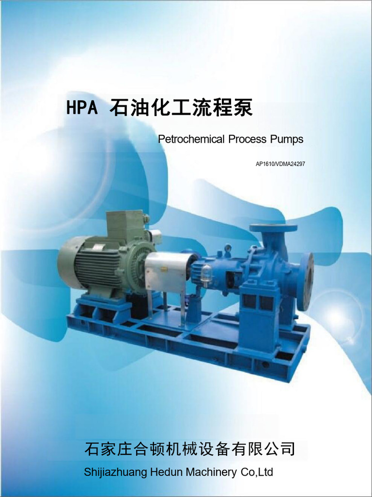 HPA Petrochemical Process Pump Overview | PDF | Pump | Chemistry