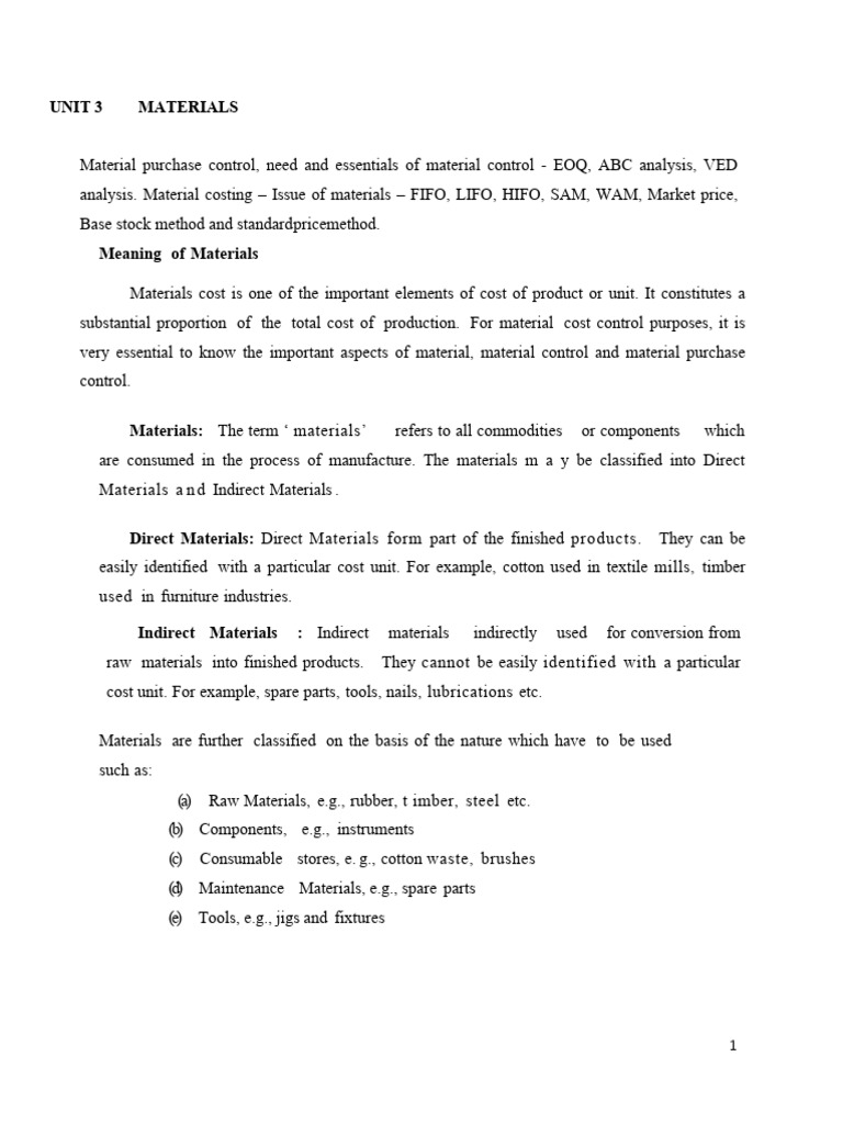Material Control and Purchasing Essentials | PDF | Cost Of Living ...