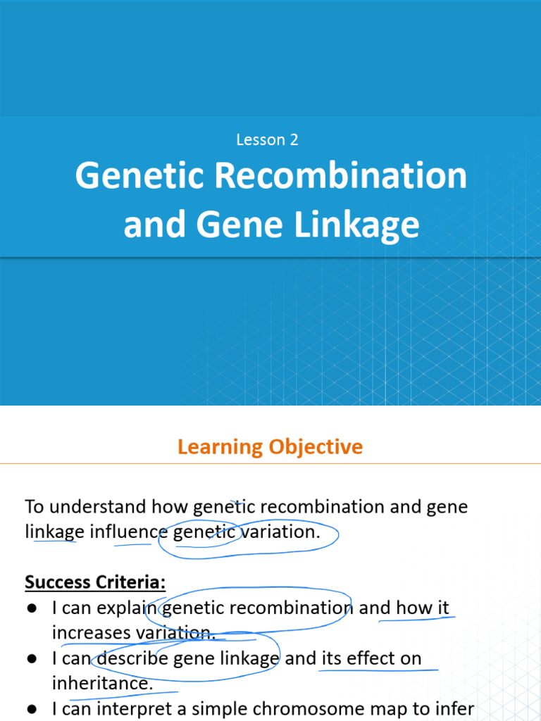 U3M10L2 - Lesson 2 Genetic Recombination and Gene Linkage 2 | PDF ...
