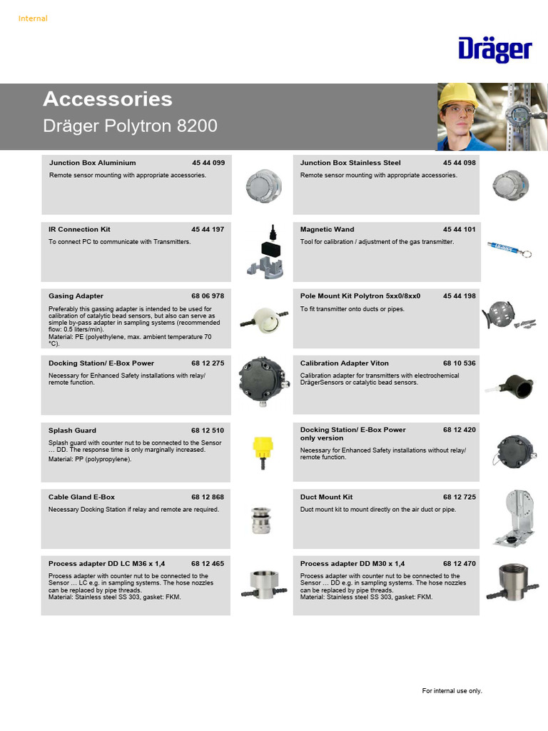 Dräger Polytron 8200 Accessories Guide | PDF | Equipment