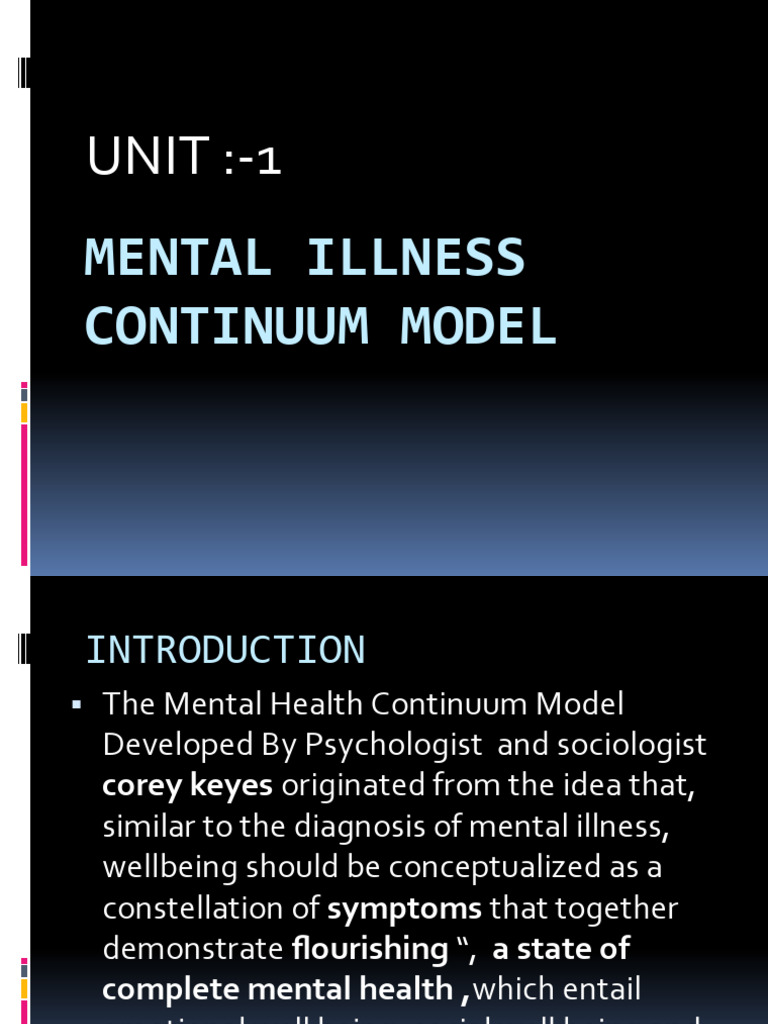 Understanding the Mental Health Continuum | PDF