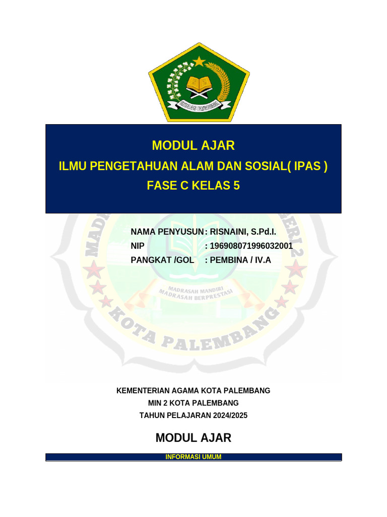 Contoh - Modul Ajar Kurikulum Merdeka - Literasi | PDF