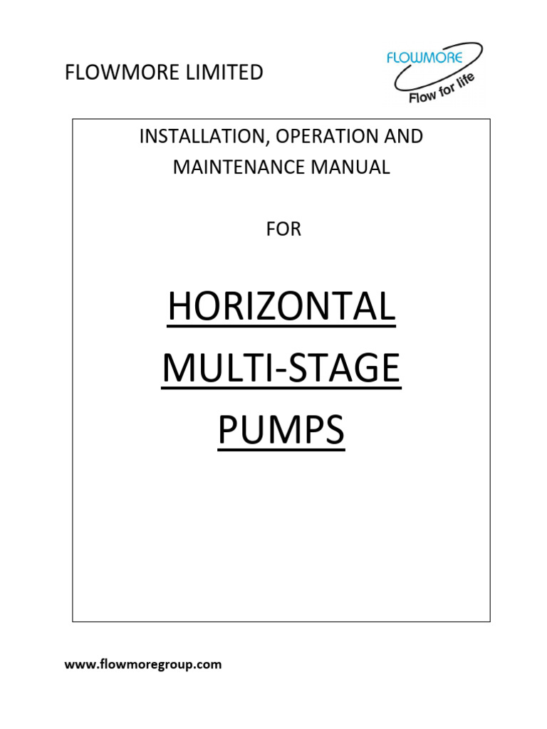 Horizontal Multi-Stage Pump Manual | PDF | Pump | Bearing (Mechanical)