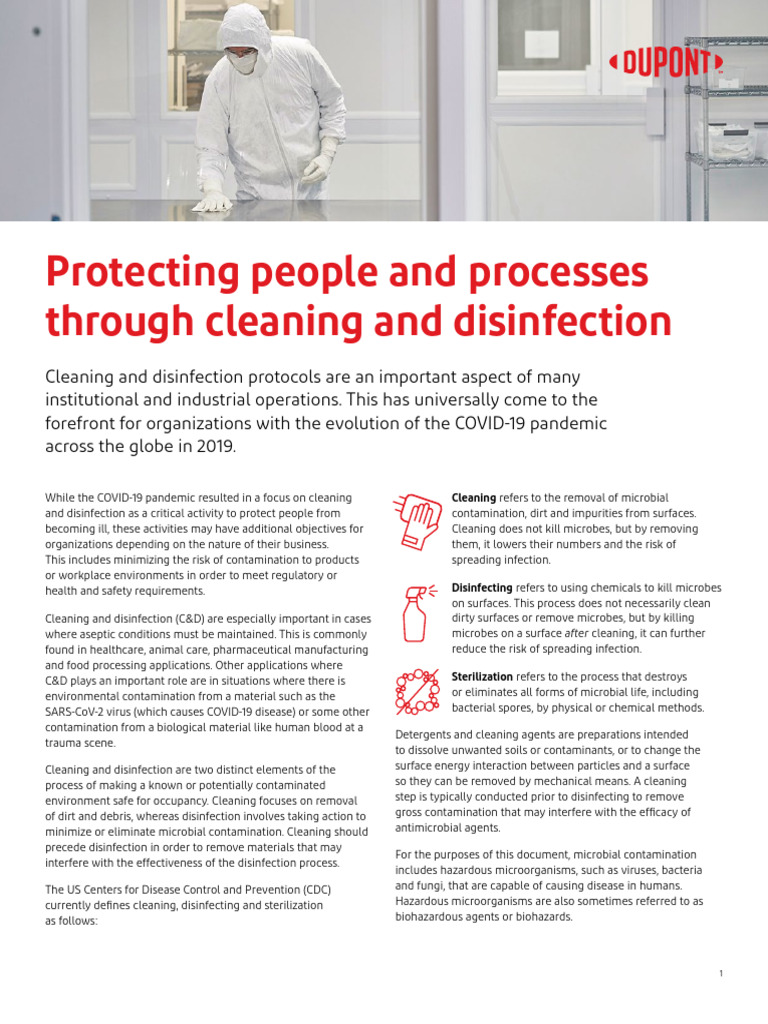 Cleaning and Disinfection Protocols Guide | PDF | Disinfectant ...
