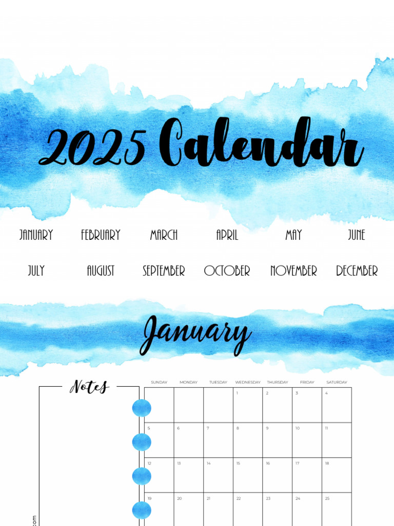 Monthly Notes for 2025 Planning | PDF