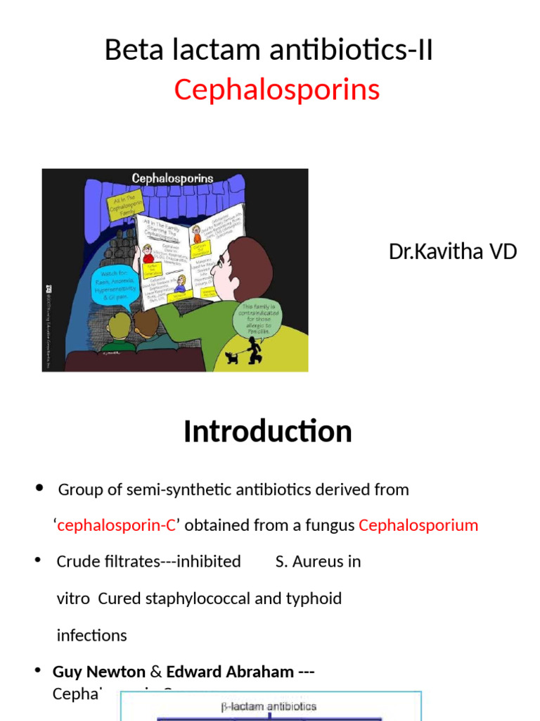Overview of Cephalosporin Antibiotics | PDF | Beta Lactamase | Antibiotics