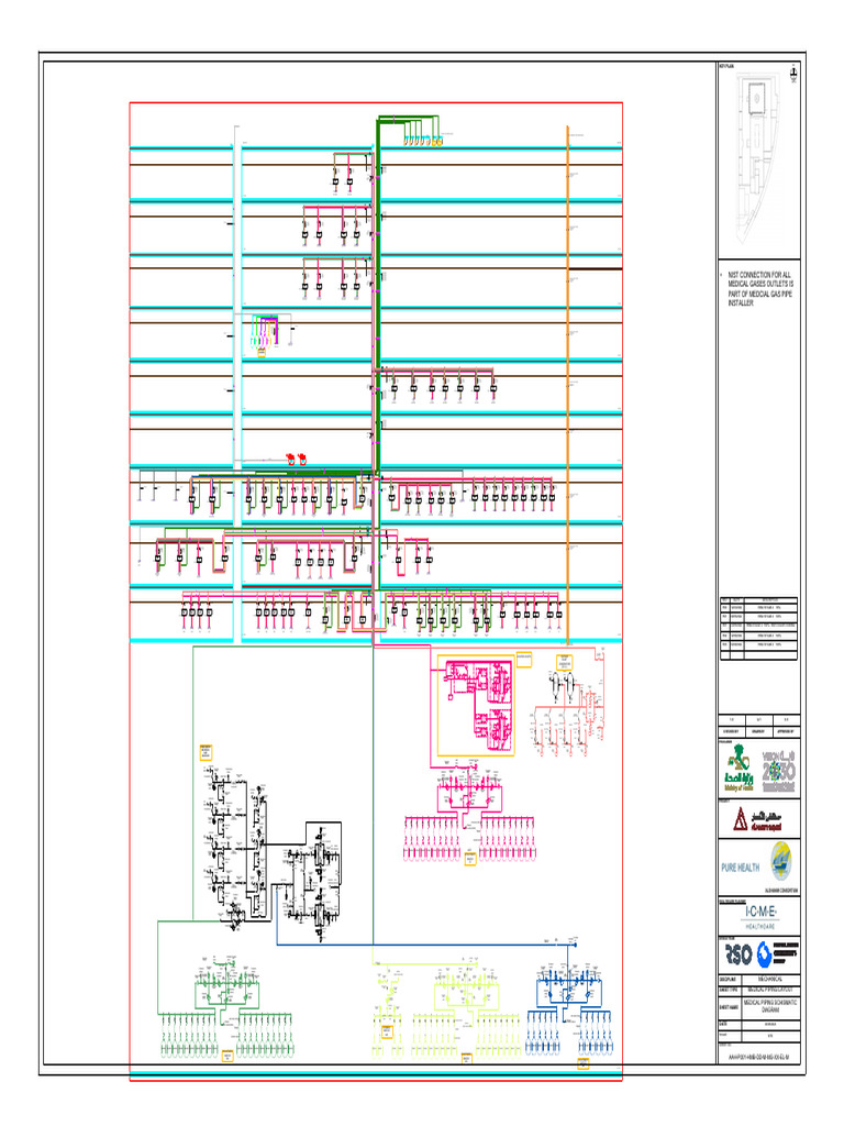Aah p001 HMB DD M MG XX El M Medical Piping Schismatic Diagram | PDF