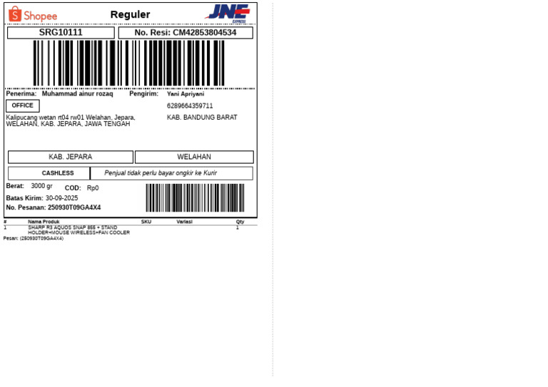 Label Pengiriman.reguler_1 (1) | PDF