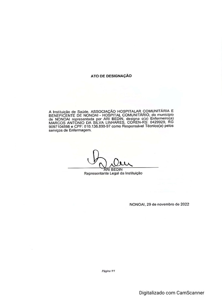 Ato de Designaçao | PDF