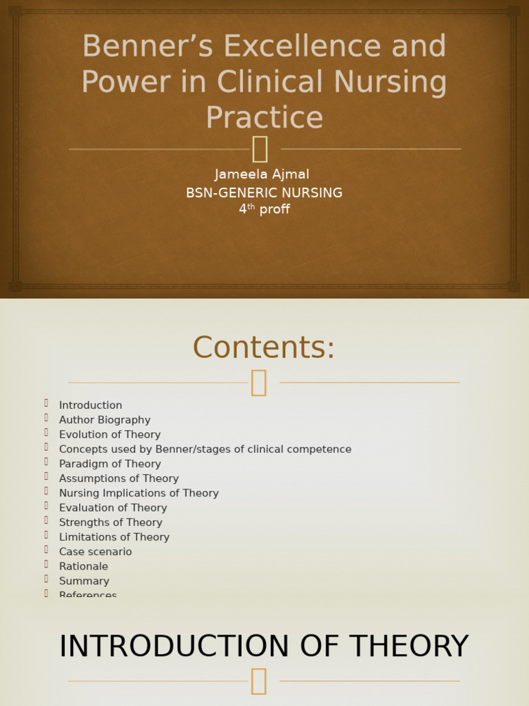 Benner's Nursing Competence Framework | PDF | Expert | Cognition