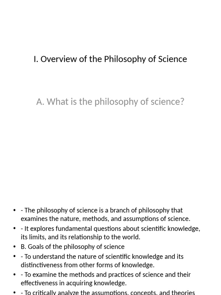 Philosophy of Science Overview and Concepts | PDF | Scientific Method ...