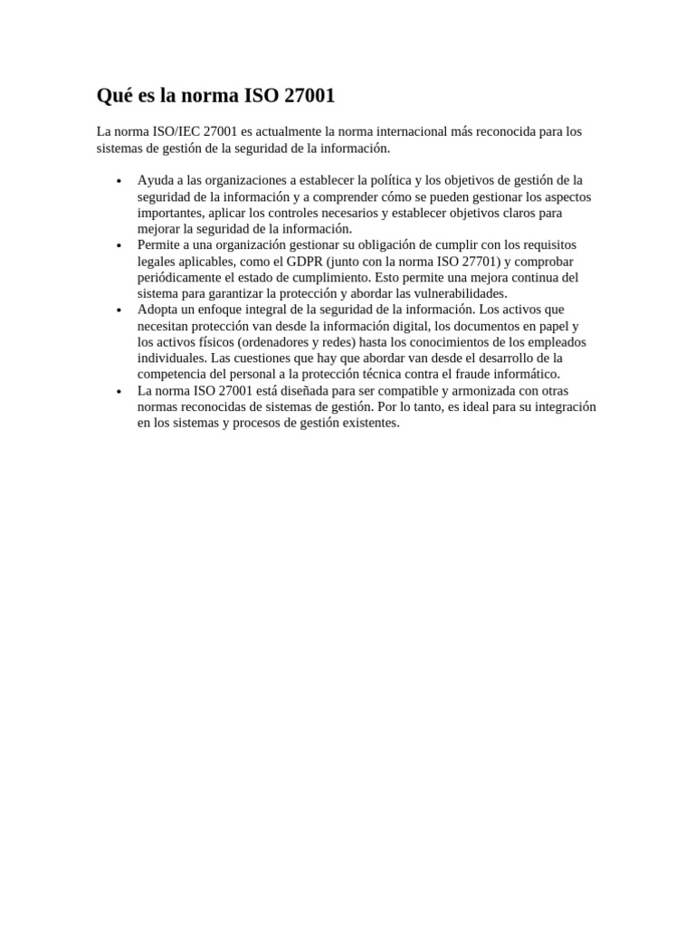 Guía sobre la norma ISO 27001 | PDF