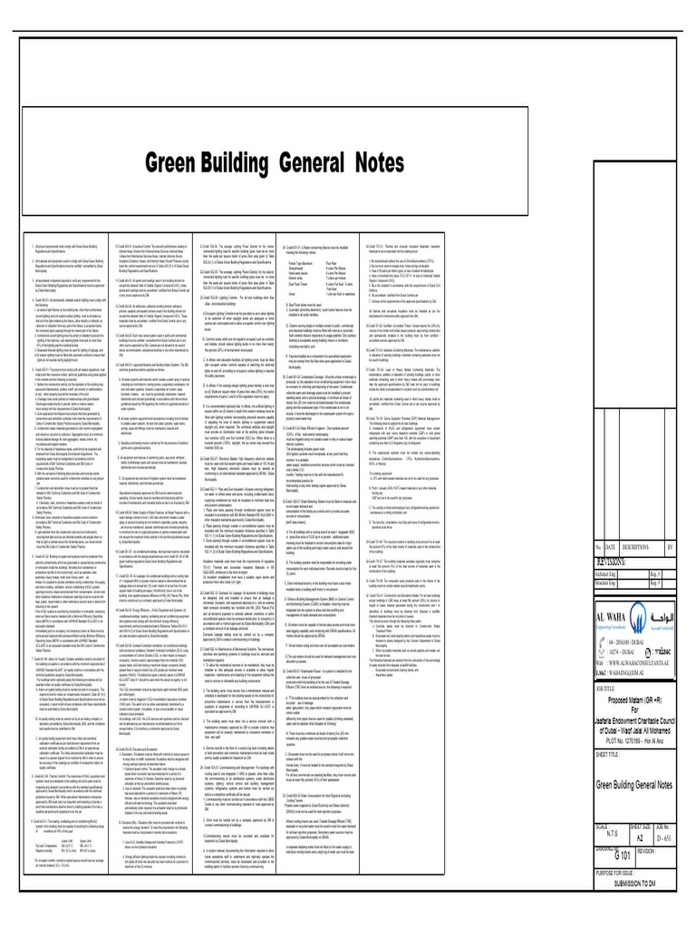 G101 Green Building General Notes | PDF | Duct (Flow) | Ventilation ...