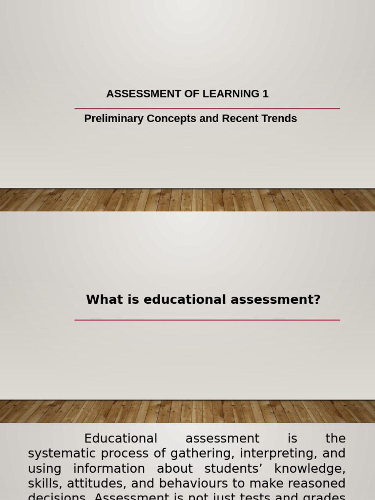 Educational Assessment Principles and Trends | PDF | Educational ...