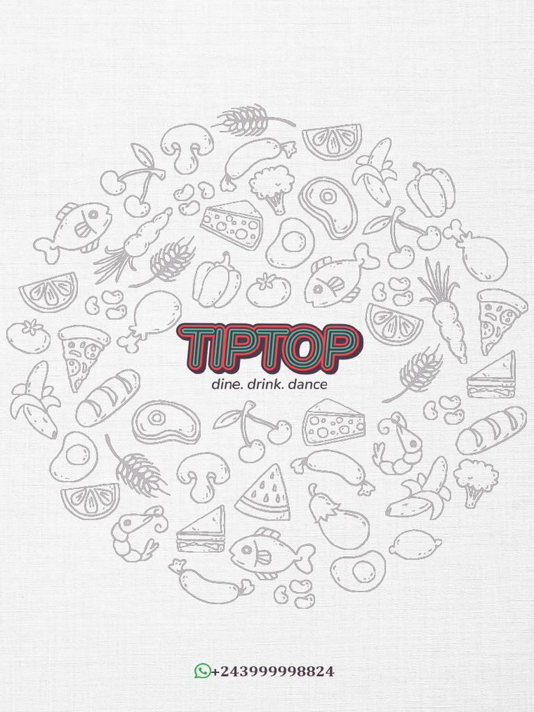 Menu du Tip Top Restaurant | PDF | Hamburgers | sauce