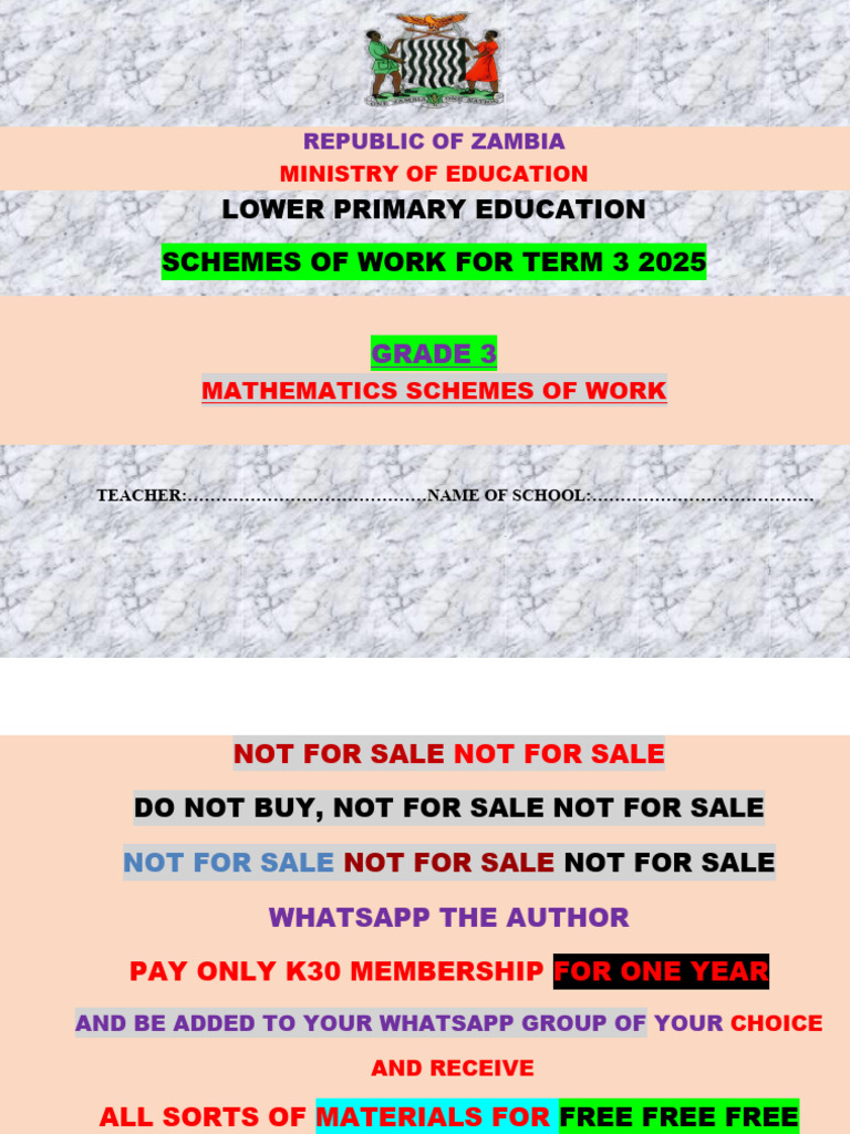 Grade 4 Term 3 Math Schemes Zambia | PDF | Shape | Area
