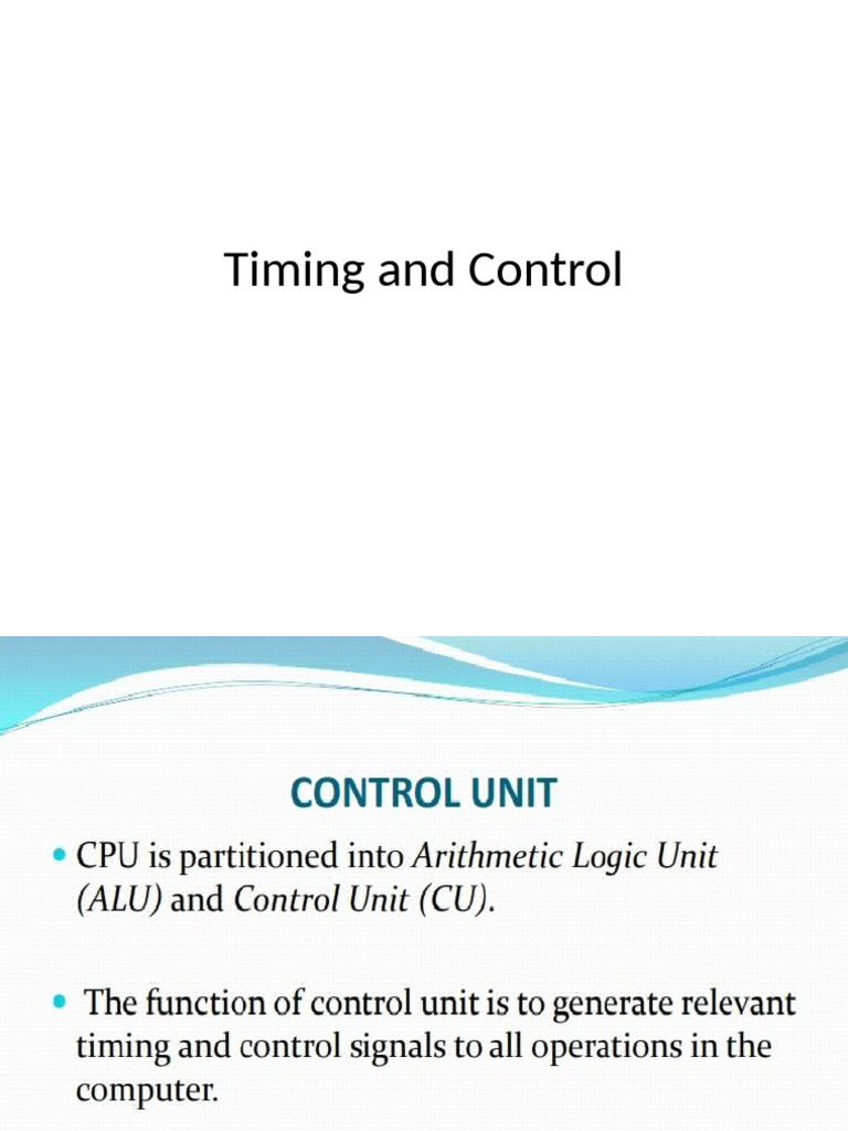 Timing and Control | PDF