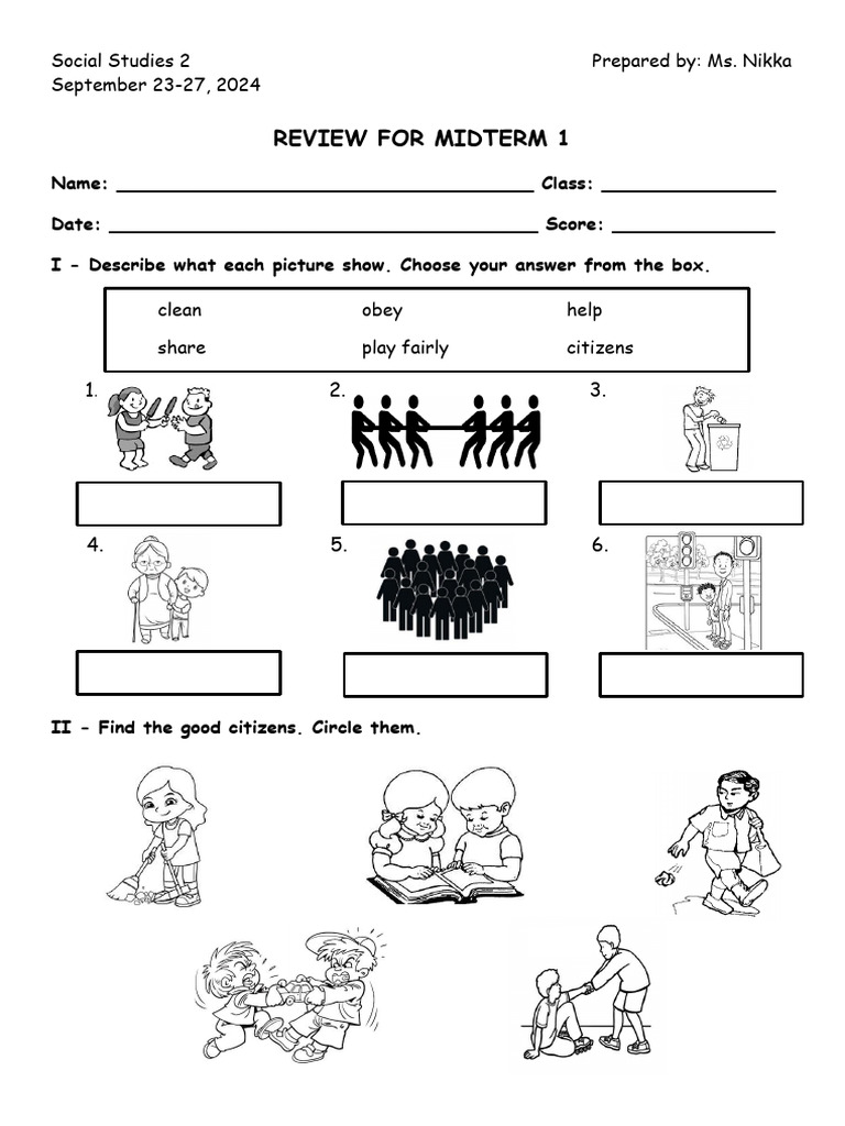 Midterm I Review Handout For Social Studies 2 | PDF