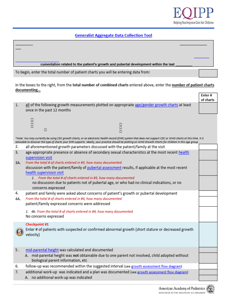 Growth General Is T Data Aggregate Data Collection Tool | PDF | Medical ...