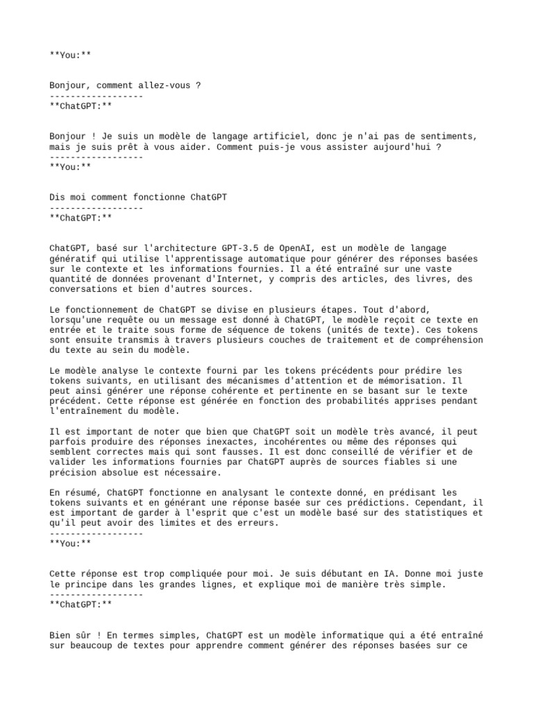Fonctionnement simplifié de ChatGPT | PDF | Sciences cognitives