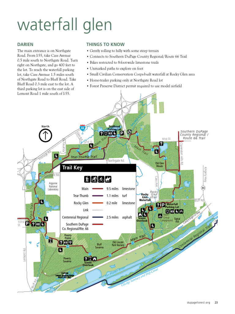 Waterfall Glen Parking Lot Guide | PDF