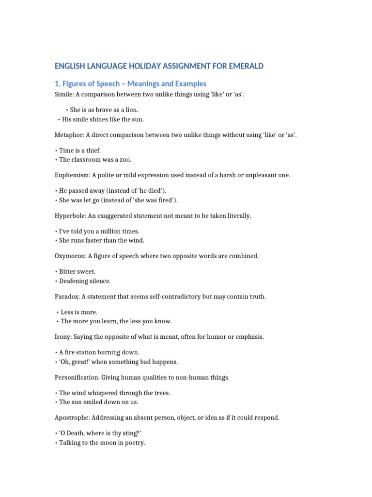 English Language Assignment | PDF