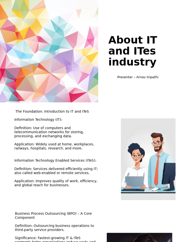 Overview of IT and ITeS Industry | PDF | Outsourcing | Business Process ...