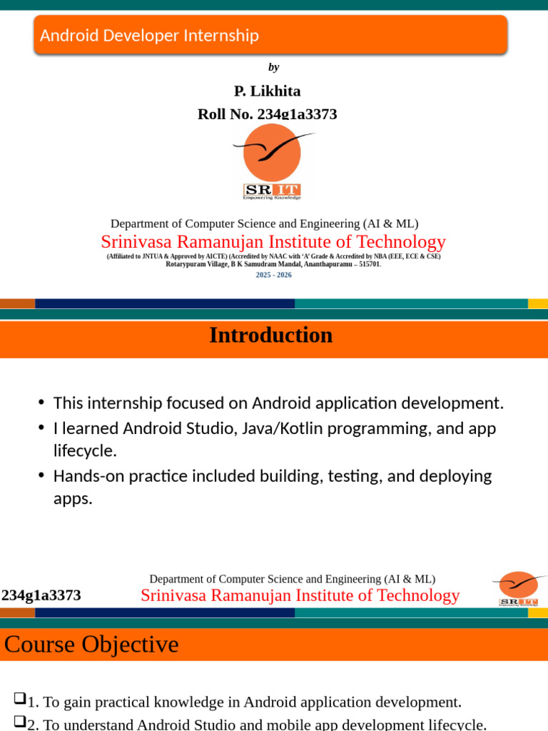 Android Developer (234G1A3373) | PDF | Android (Operating System ...