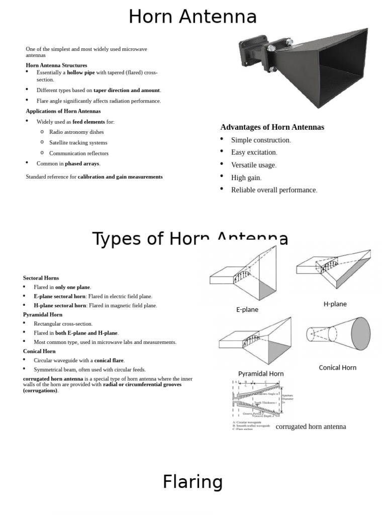 Overview of Horn Antennas and Types | PDF | Antenna (Radio) | Radio Wave
