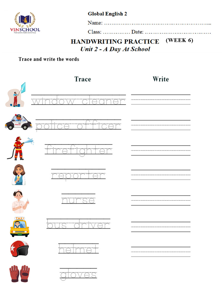 S2.W6.U2.Handwriting Practice | PDF