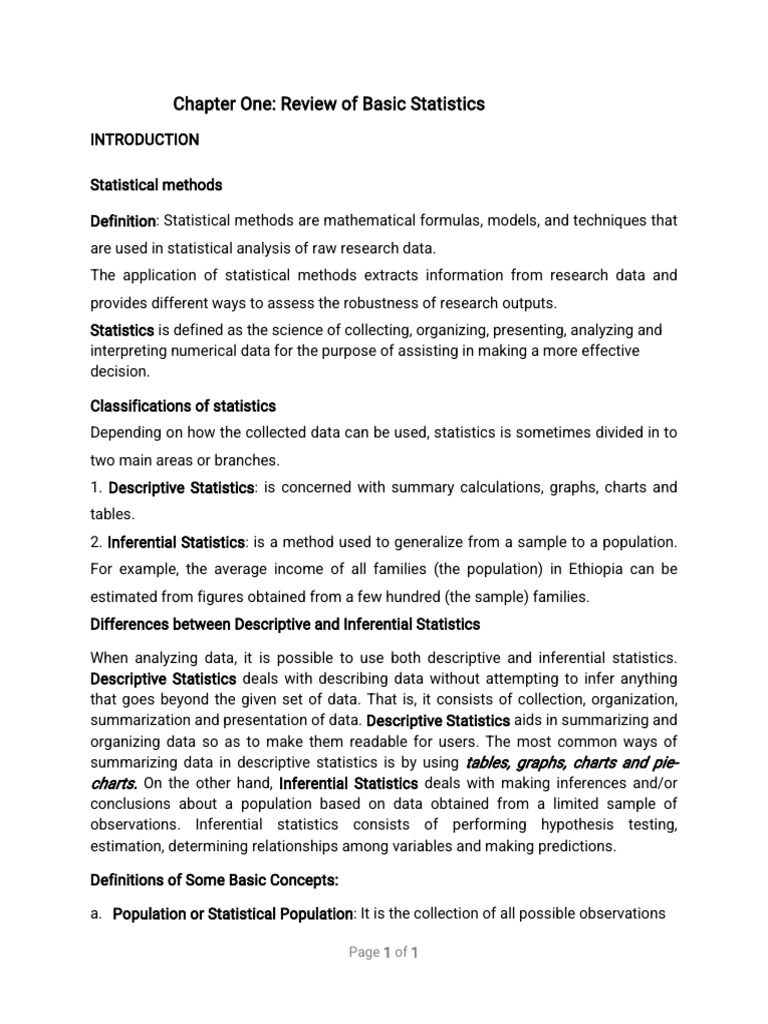 Statistical Methods Overview | PDF