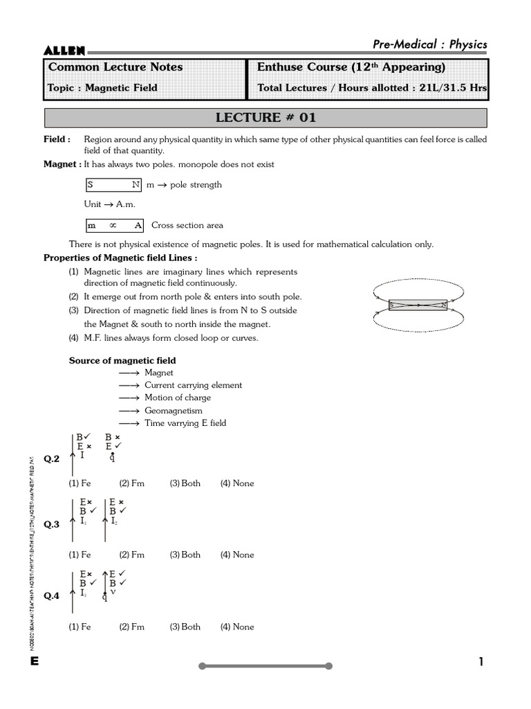 5 Magnetic Field | PDF | Magnetic Field | Quantity