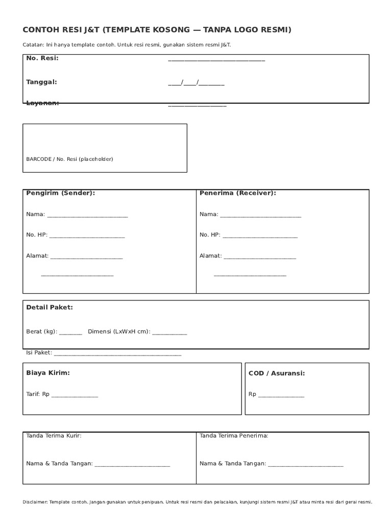 Resi Jnt Template | PDF