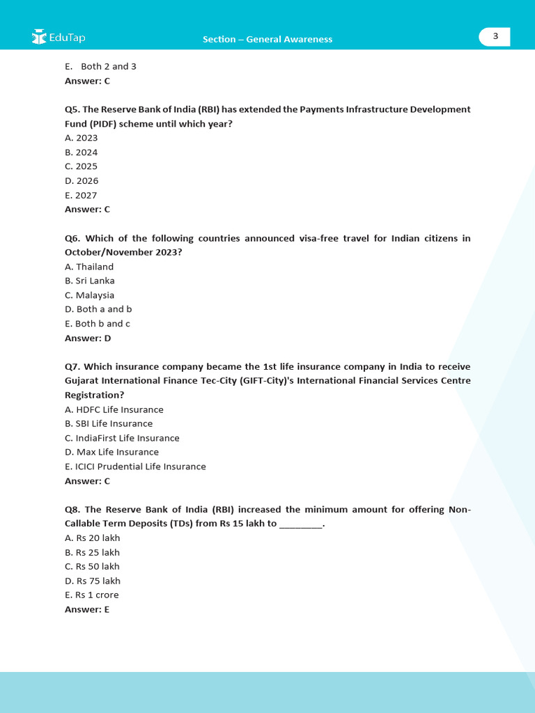 Sbi Mains 2023 | PDF