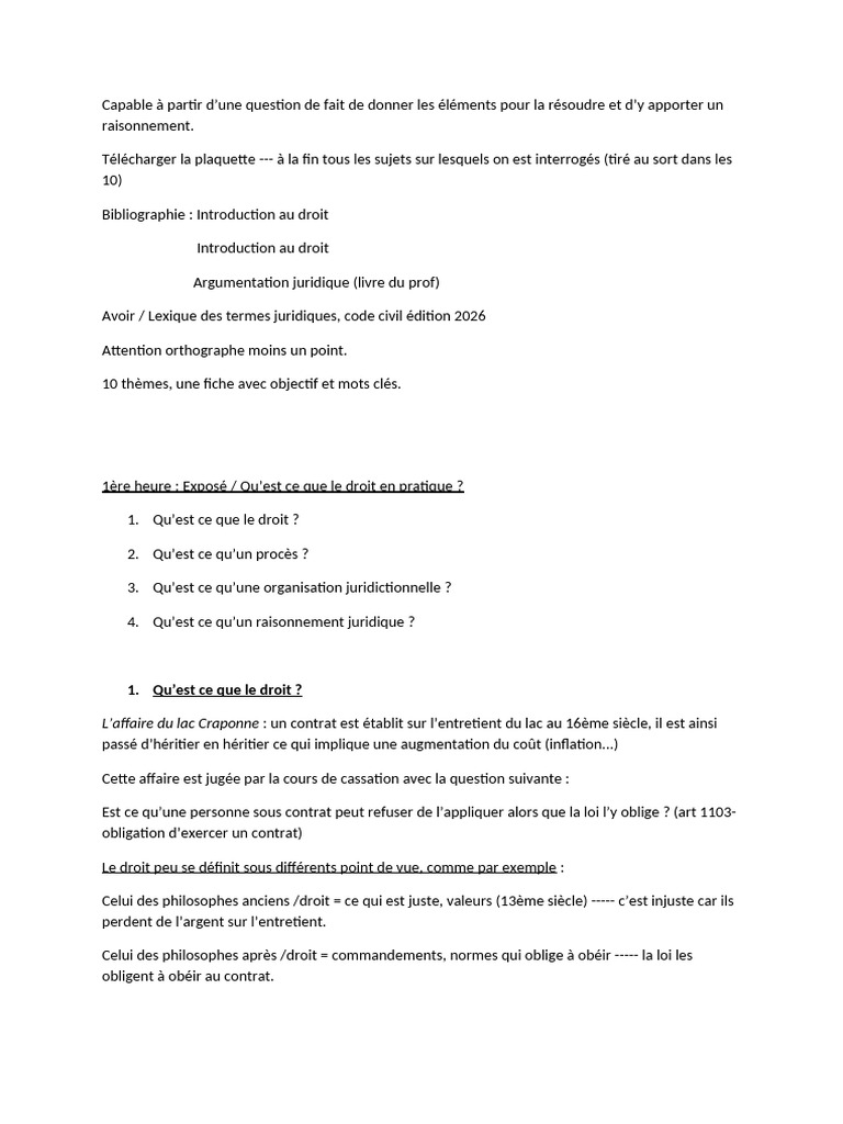 Introduction au droit et procès judiciaire | PDF | Loi | Constitution