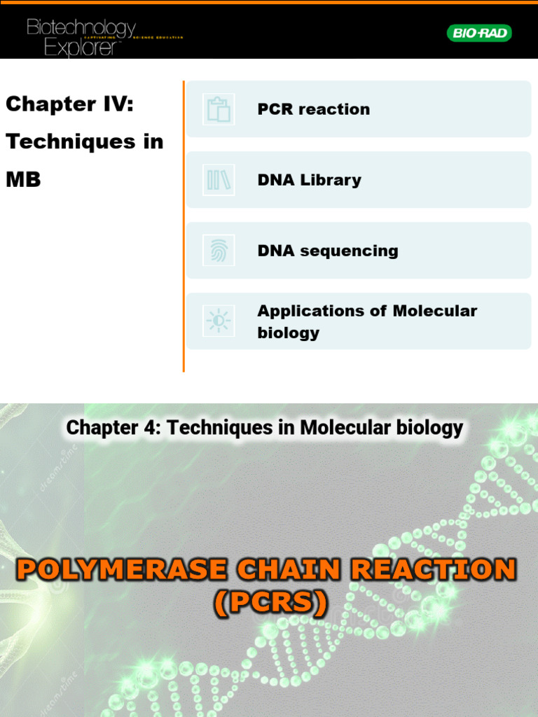 PCR: Techniques and Applications | PDF | Polymerase Chain Reaction ...