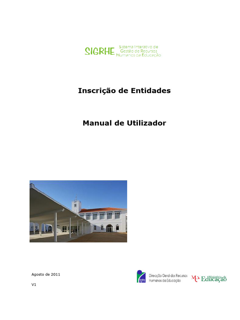 Manual de Inscrição de Entidades DGRHE | PDF | Internet | Informação