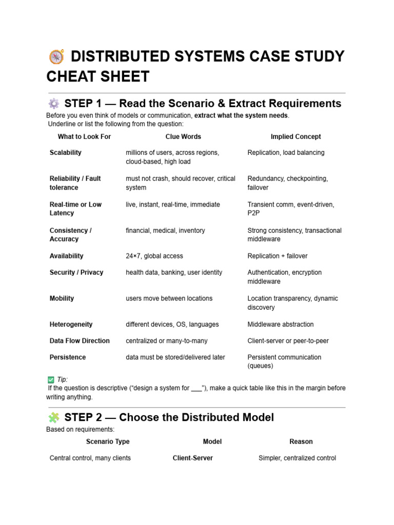 Distributed Systems Case Study Guide | PDF | Peer To Peer | Replication ...