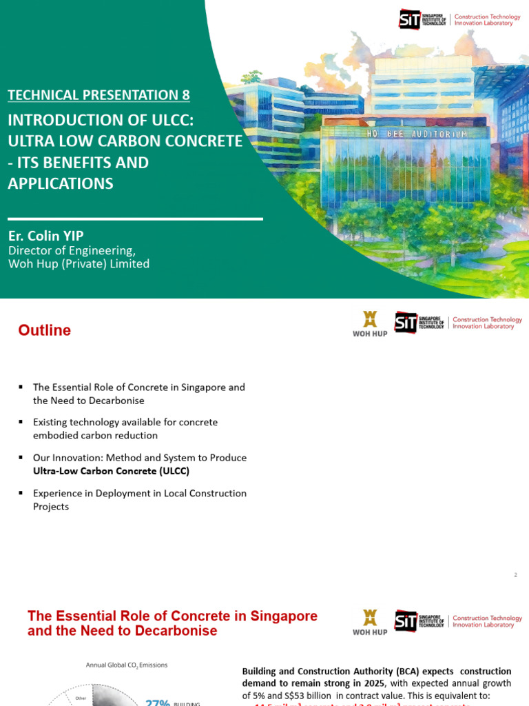 Ultra Low Carbon Concrete in Singapore | PDF | Concrete | Cement
