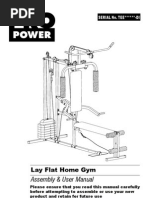 PRO POWER Lay Flat Home Gym Inst (DI) v-08