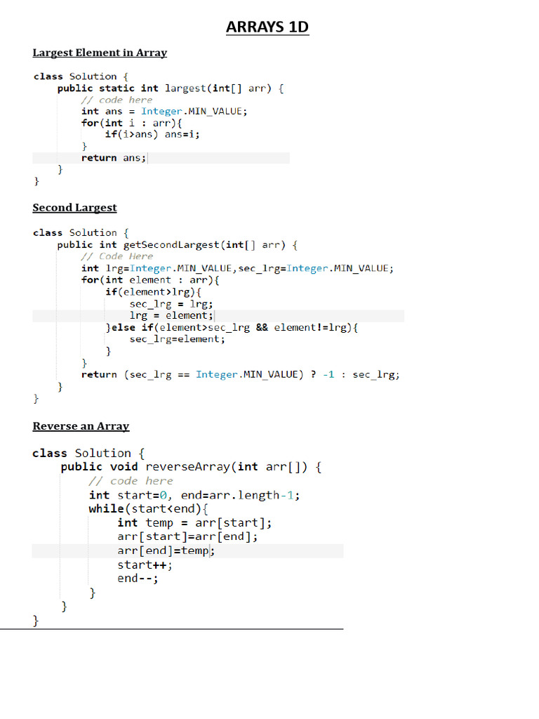 DSA: Key Array Operations Guide | PDF
