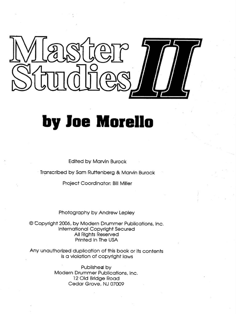Master Studies 2 | PDF