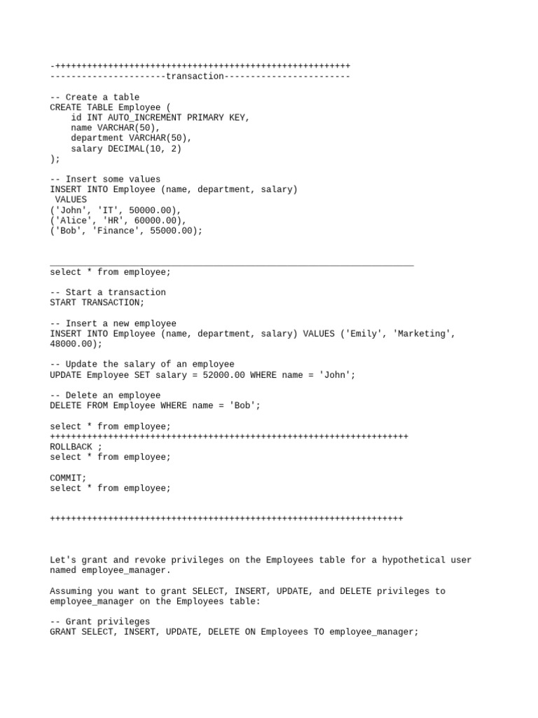 Transaction Example | PDF
