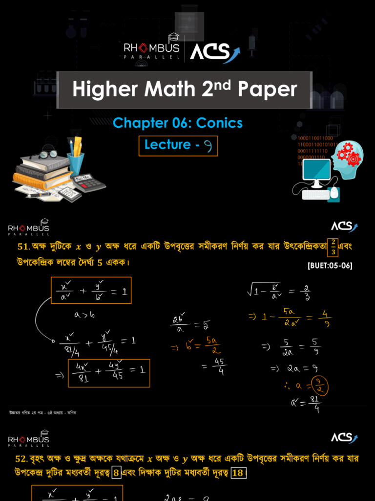 Conics Lec 9 | PDF